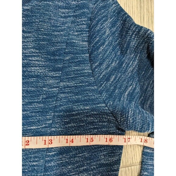 Buff Bunny Sz Small Crew Neck Long Sleeve Textured Crop Top Blue Gym Workout N14 - Picture 7 of 8